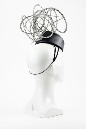 Black and White Japanese Sculptural Hat by Amanda Dudley Millinery